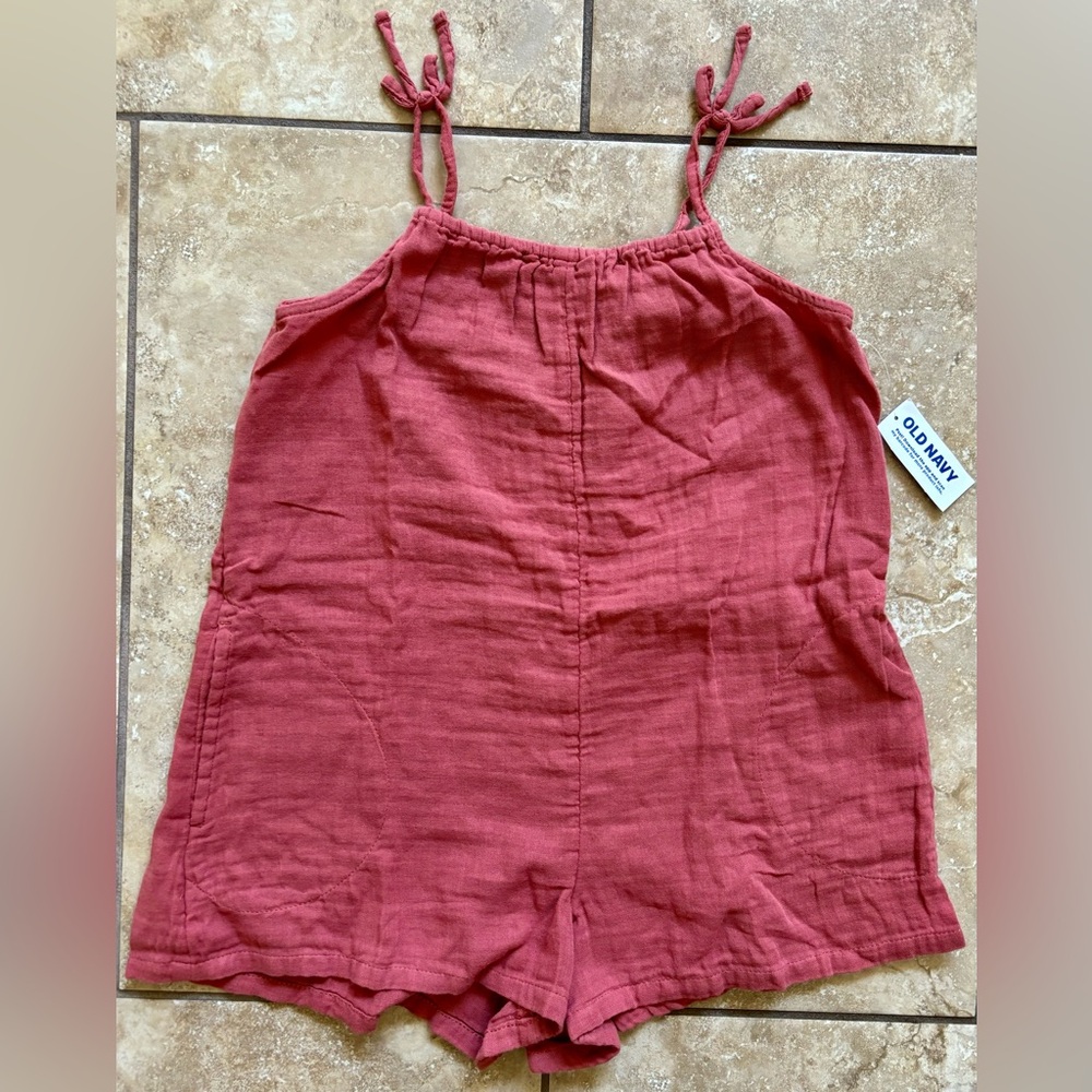 Old Navy Girls Small S 6-7 Pink Romper NEW